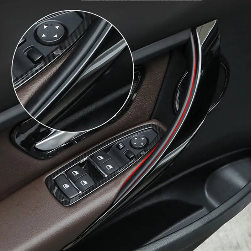 Carbon Fiber Armrest Protective Trim Car Styling for BMW 3 4 Series F32 F34 F30 F35