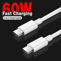 USB C Cable to USB C 60W Fast Charging Cable