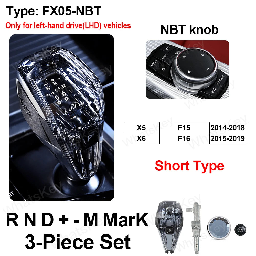 3 Piece Crystal Gear Shift Knob