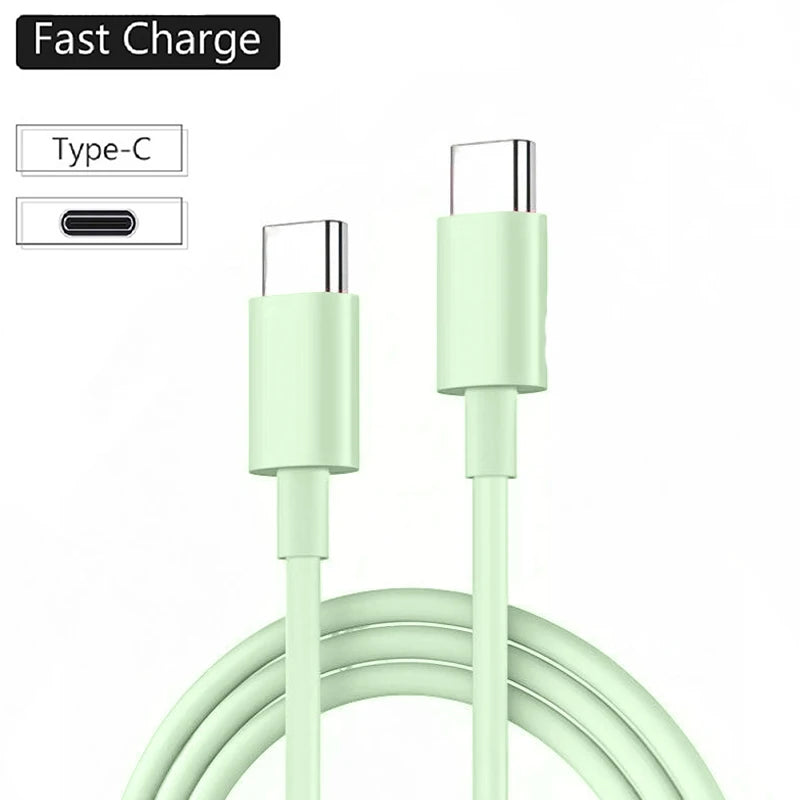USB C Cable to USB C 60W Fast Charging Cable