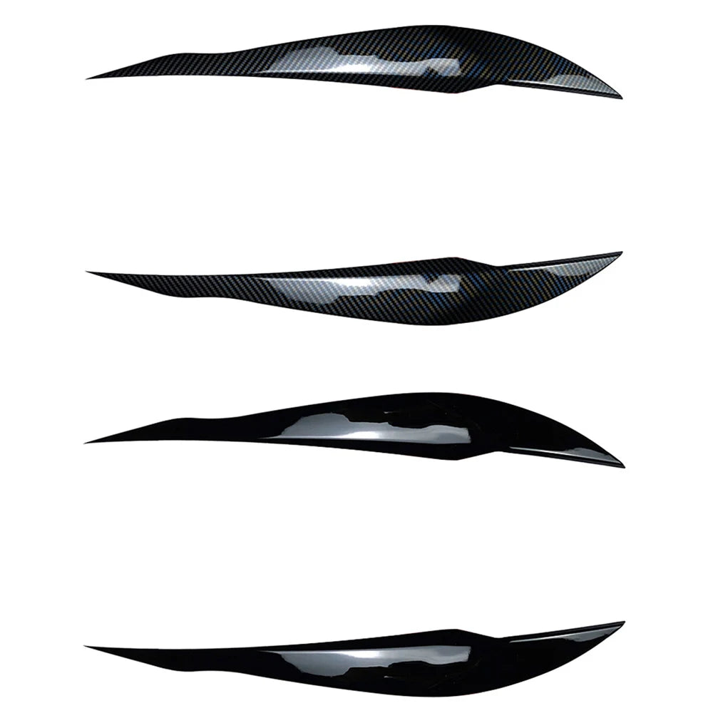 ABS Carbon Fiber Black Fit for Fit for BMW F30 F31 318i 320i 2012 2013 2014-2018 Front Headlights Cover Trims Front Left Right