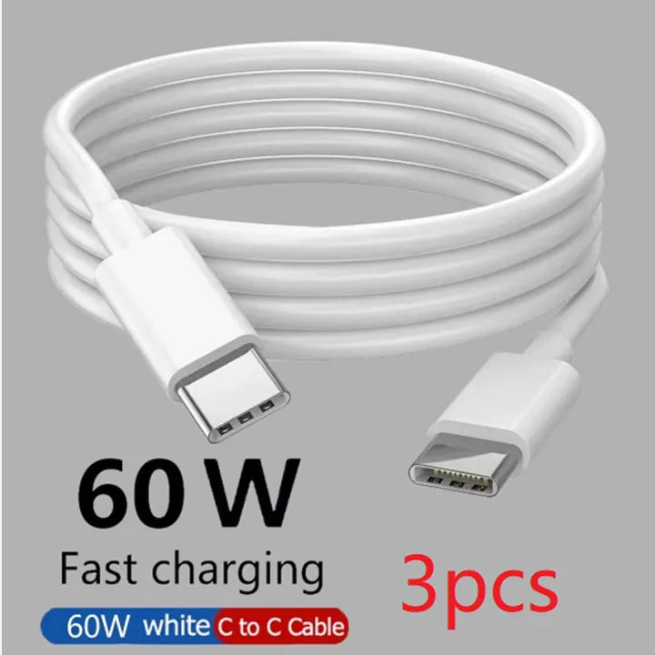 USB C Cable to USB C 60W Fast Charging Cable