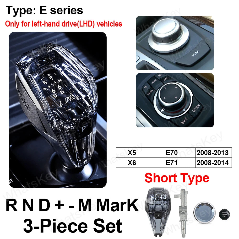 3 Piece Crystal Gear Shift Knob