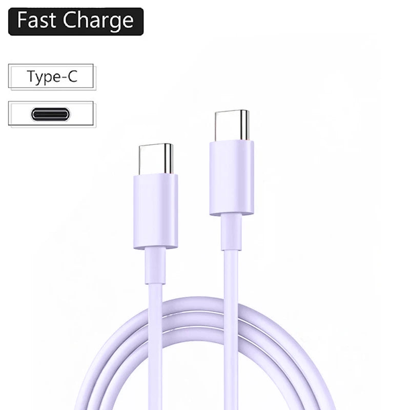USB C Cable to USB C 60W Fast Charging Cable